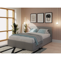 GFW End Lift Ottoman in Fabric King Size Grey Fabric Ottoman Bed