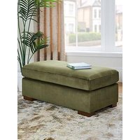 Very Home Maison Velvet Footstool - Made In The Uk