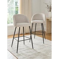 Very Home Carina Pair Of Fabric Bar Stools - Fsc&Reg; Certified