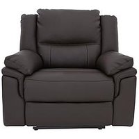 Very Home Albion Luxury Faux Leather High Back Manual Recliner Armchair