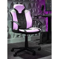 X Rocker Saturn White/Pink/Grey Mid-Back Esport Gaming Chair