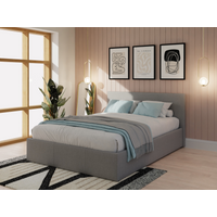 GFW Side Lift Ottoman - Fabric King Size Grey Fabric Ottoman Bed