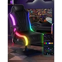 X Rocker Monsoon 4.1 Audio Led Console Gaming Chair With App-Controlled Led - Black