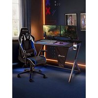 X Rocker Gaming Bundle Ocelot Desk And Agility Jr Office Gaming Chair - Blue