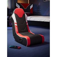 X Rocker Shadow 2.0 Audio Floor Rocker Gaming Chair For Kids - Red / Black