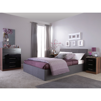 GFW Ascot Ottoman King Size Grey Fabric Ottoman Bed Ottoman Bed