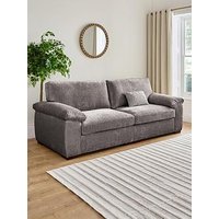 Very Home Salerno Standard Back 4 Seater Fabric Sofa - Grey - Fsc&Reg; Certified