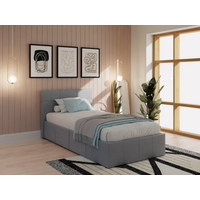 GFW End Lift Ottoman Single GFW Grey Ottoman Bed