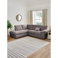 Very Home Salerno Standard Seater Fabric Left Hand Corner Chaise Sofa - Grey - Fsc&Reg; Certified