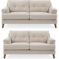 Very Home Malmo 3 + 2  Seater Fabric Sofa Set (Buy &Amp; Save!) - Made In The Uk