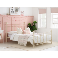 Birlea Emily Double Glossy Cream Metal Bed