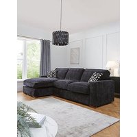Very Home Monaco Left Hand 3 Seater Fabric Chaise Sofa - Made To Order In The Uk