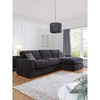 Very Home Monaco Right Hand 3 Seater Fabric Chaise Sofa - Made To Order In The Uk