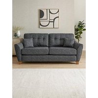 Very Home Halstow 3 Seater Fabric Sofa - Charcoal - Made To Order In The Uk