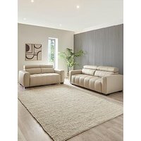 Very Home Cannes Italian Leather 3 Seater + 2 Seater Sofa Set