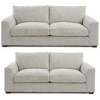 Very Home Arlo 3 Seater + 2 Seater Fabric Sofa Set (Buy &Amp; Save!) - Made To Order In The Uk