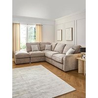 Very Home Treviso Left Hand Corner Fabric Chaise With Footstool - Made To Order In The Uk